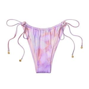 Victoria Secret Bikini Bottom Purple Tie-Dye Thong NWT